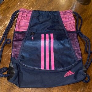 Adidas Navy and Pink Sports Bag